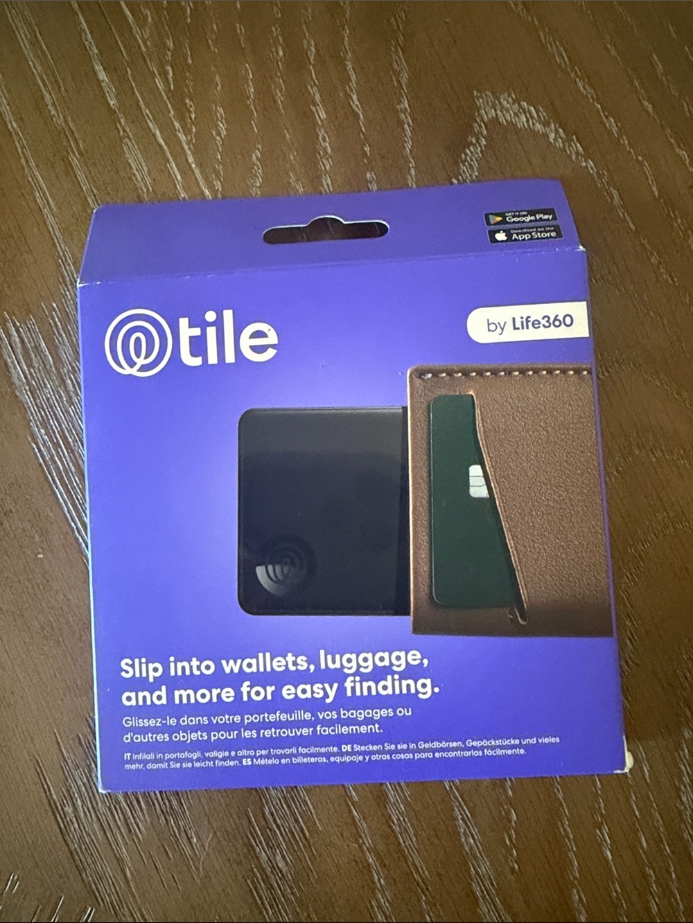 Tile Slim Wallet Tracker by Life360 - Black